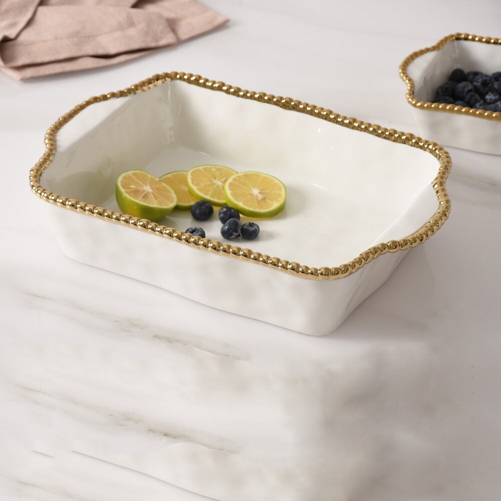 PAMPA BAY Golden Salerno 11" X 9" Rectangular Baking Dish - Picture 3 of 11